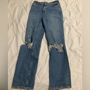 Abercrombie ultra high rise 90s straight leg jean
